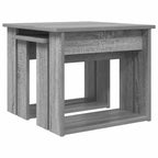 Set di Tavolini da Caffè 2 pcs Grigio Sonoma Legno multistrato