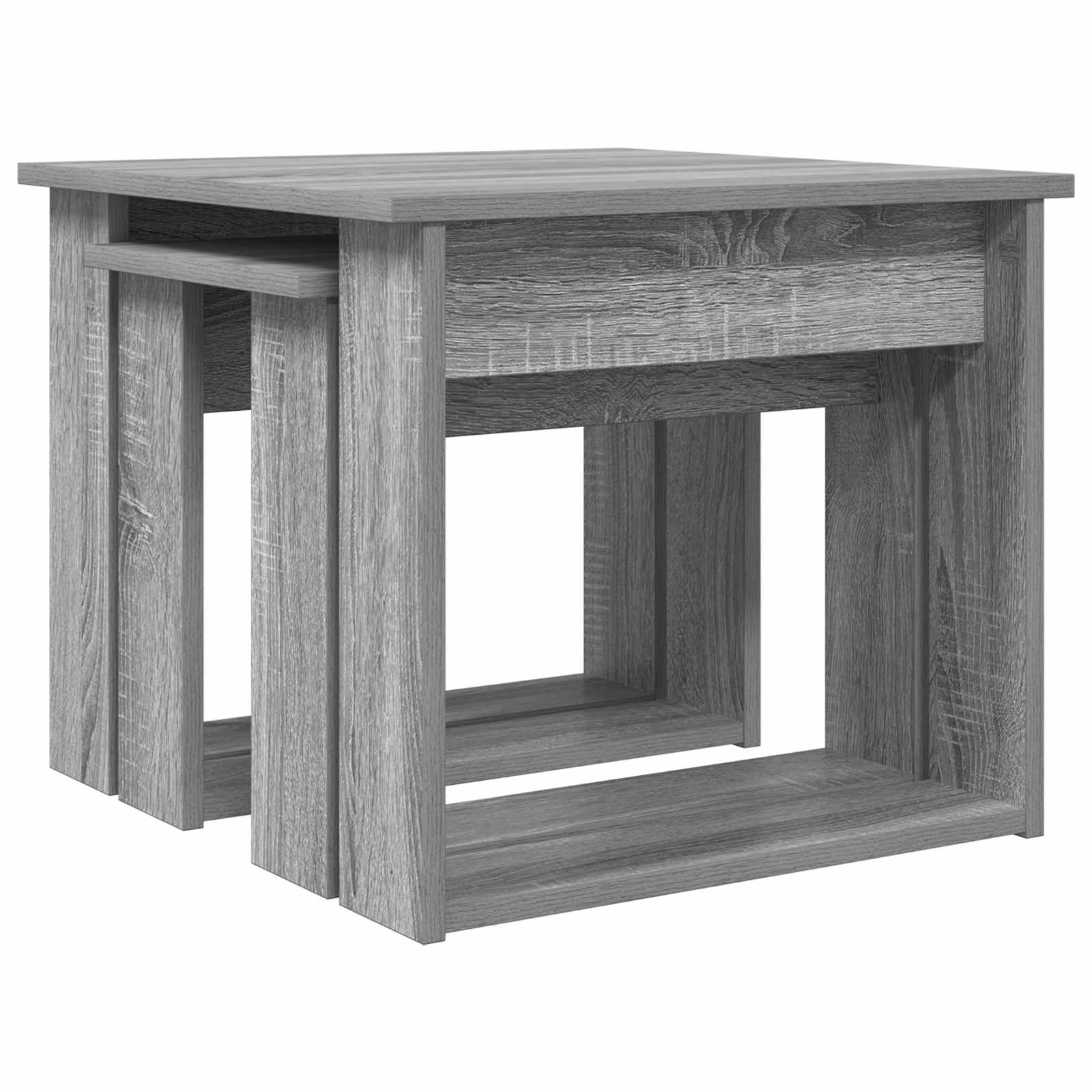 Set di Tavolini da Caffè 2 pcs Grigio Sonoma Legno multistrato