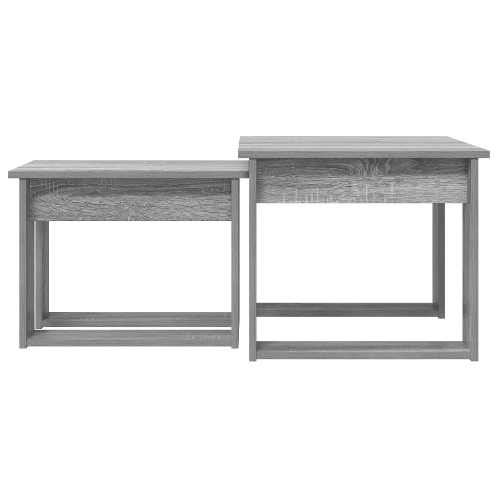Set di Tavolini da Caffè 2 pcs Grigio Sonoma Legno multistrato