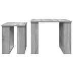 Set di Tavolini da Caffè 2 pcs Grigio Sonoma Legno multistrato