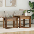 Set di Tavolini da Caffè 2 pcs Legno vecchio Legno multistrato