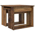 Set di Tavolini da Caffè 2 pcs Legno vecchio Legno multistrato