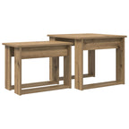 Set di Tavolini da Caffè 2 pcs Rovere artigianale