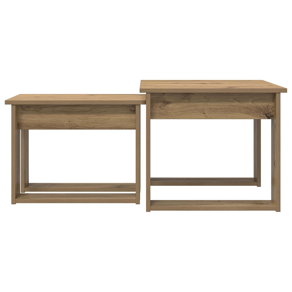 Set di Tavolini da Caffè 2 pcs Rovere artigianale