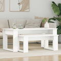 Set di Tavolini da Caffè 2 pcs Bianco Legno multistrato