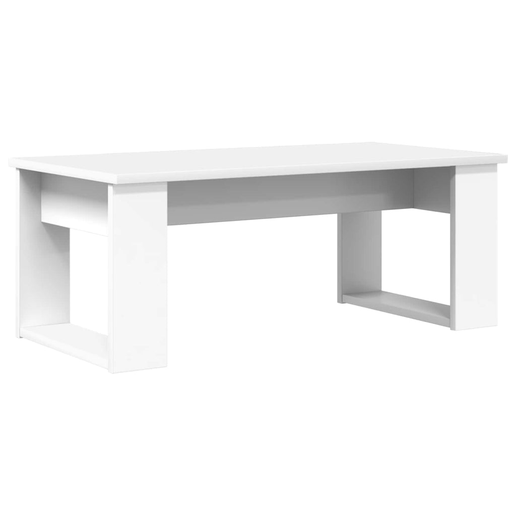 Set di Tavolini da Caffè 2 pcs Bianco Legno multistrato
