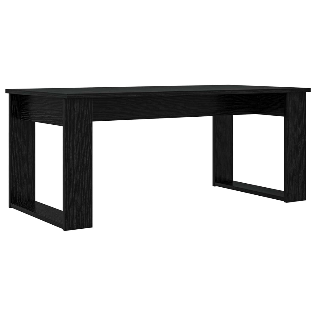 Set di Tavolini da Caffè 2 pcs Rovere Nero Legno multistrato