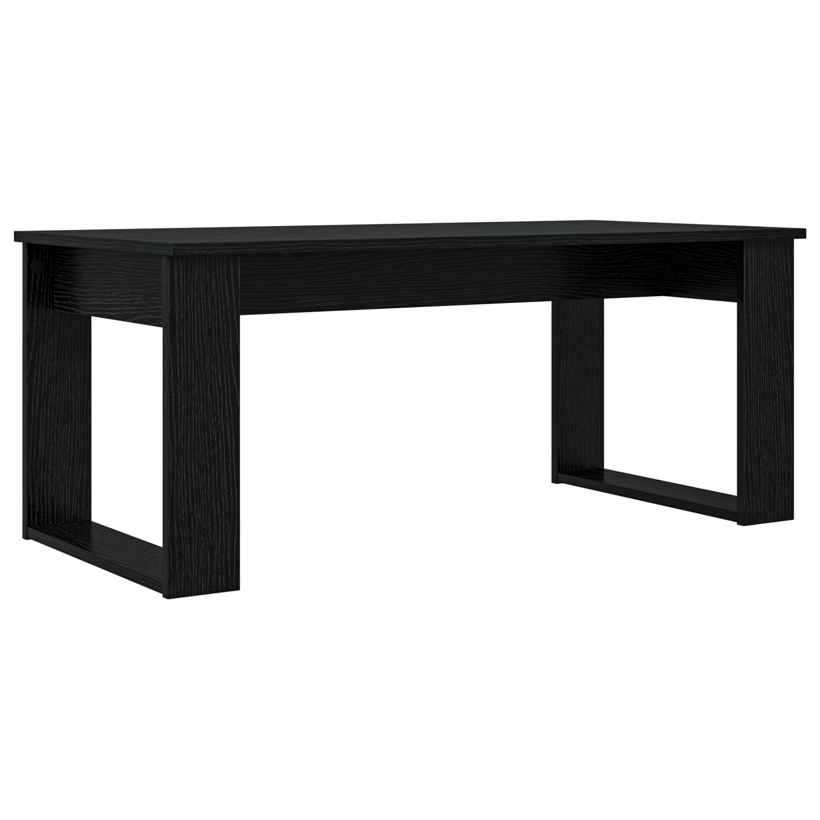 Set di Tavolini da Caffè 2 pcs Rovere Nero Legno multistrato
