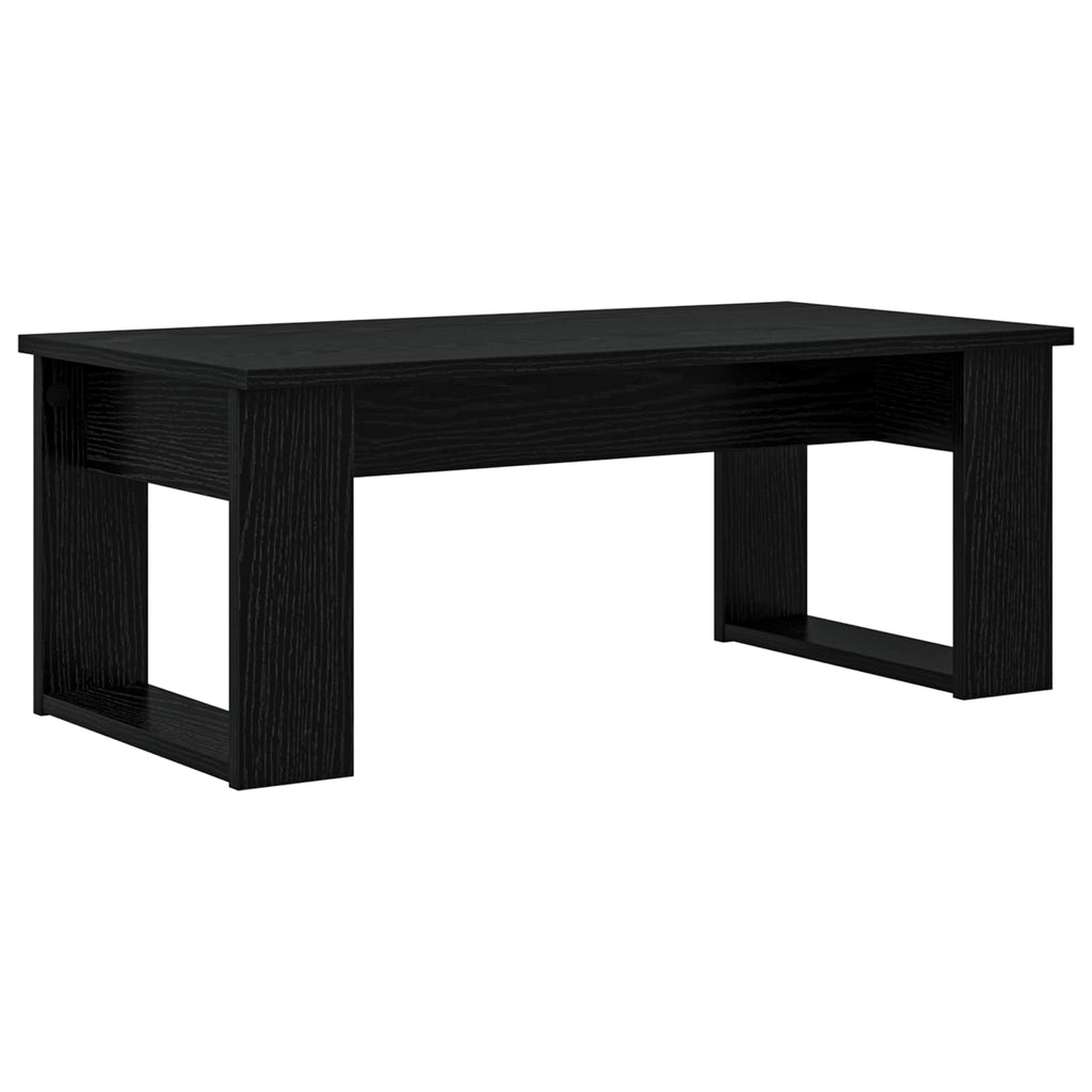 Set di Tavolini da Caffè 2 pcs Rovere Nero Legno multistrato