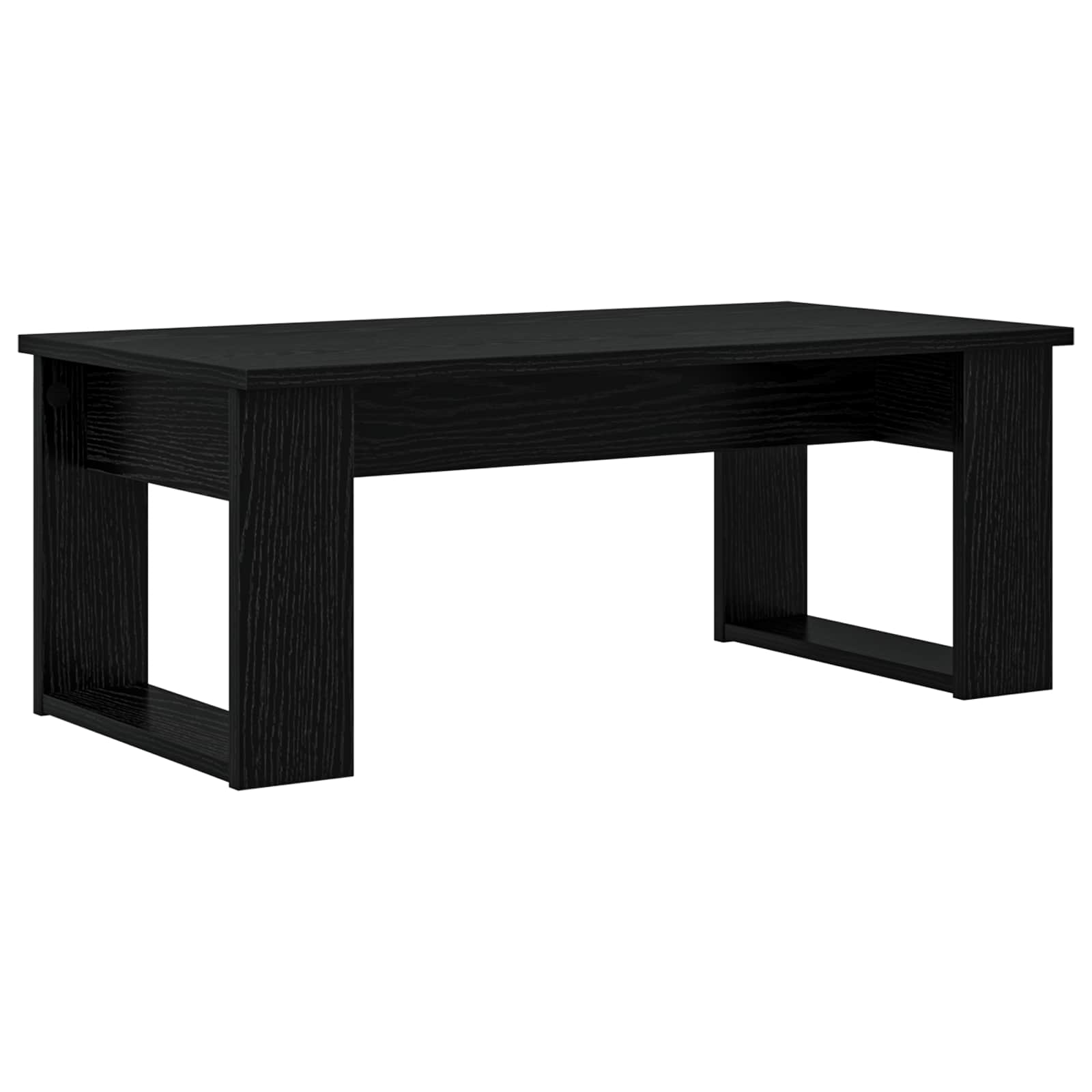 Set di Tavolini da Caffè 2 pcs Rovere Nero Legno multistrato
