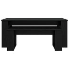 Set di Tavolini da Caffè 2 pcs Rovere Nero Legno multistrato