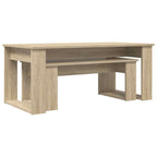Set di Tavolini da Caffè 2 pcs Rovere Sonoma Legno multistrato