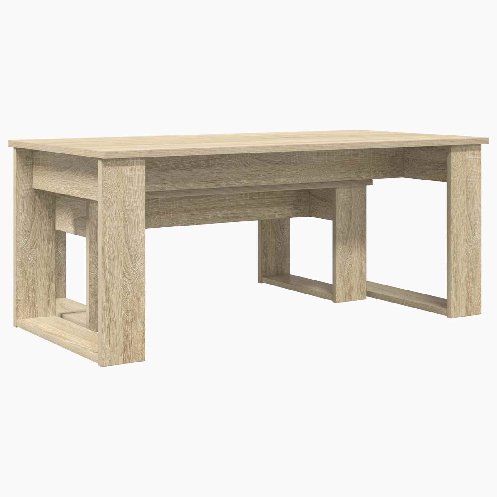 Set di Tavolini da Caffè 2 pcs Rovere Sonoma Legno multistrato