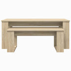 Set di Tavolini da Caffè 2 pcs Rovere Sonoma Legno multistrato