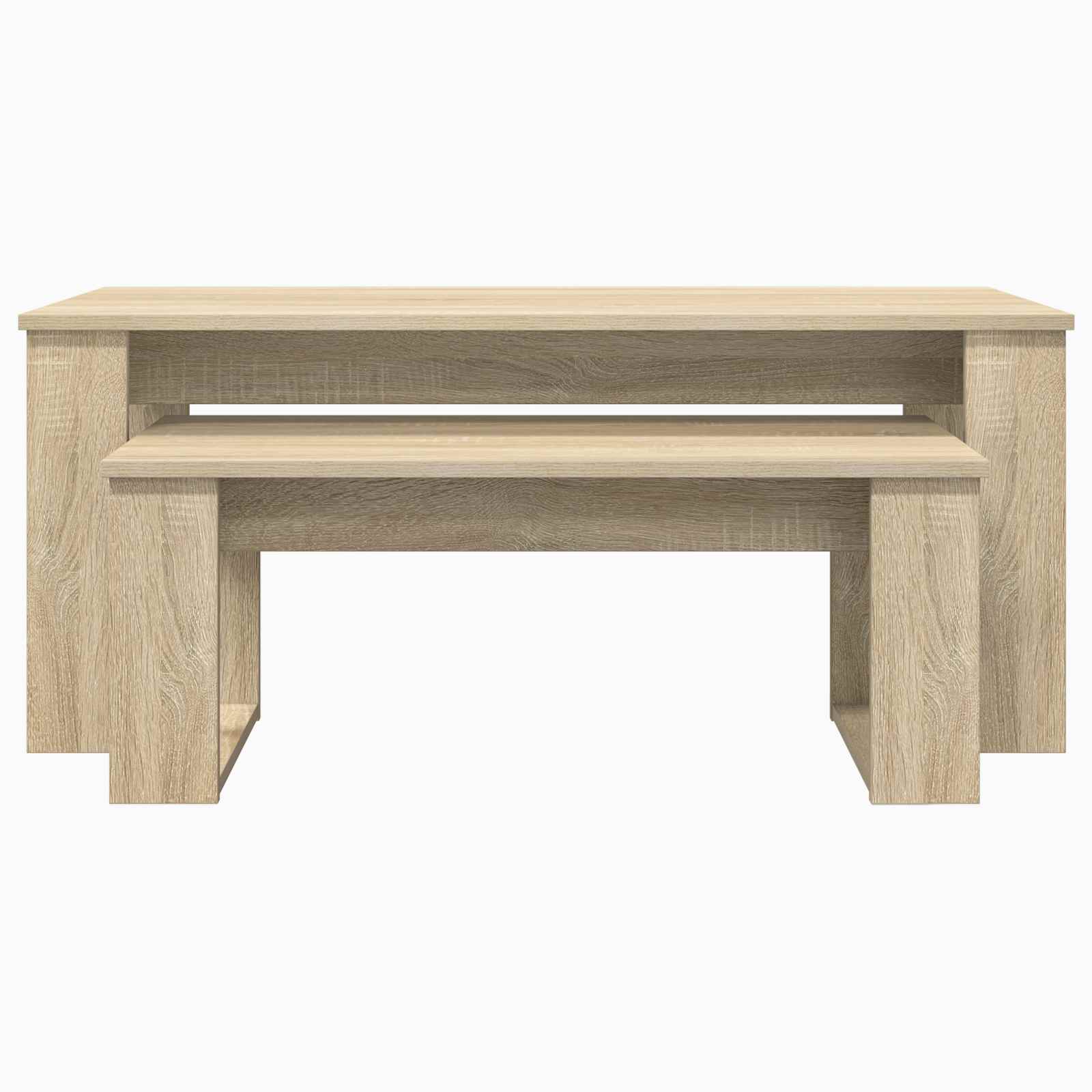 Set di Tavolini da Caffè 2 pcs Rovere Sonoma Legno multistrato