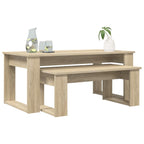 Set di Tavolini da Caffè 2 pcs Rovere Sonoma Legno multistrato