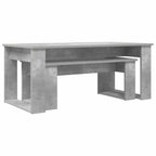 Set di Tavolini da Caffè 2 pcs Grigio cemento Legno multistrato
