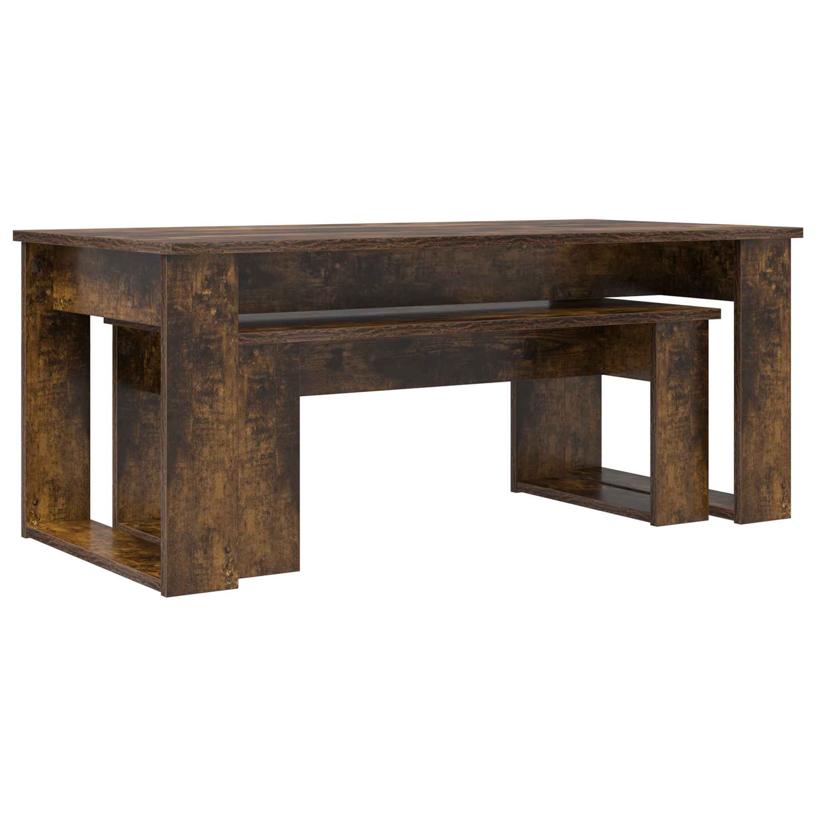 Set di Tavolini da Caffè 2 pcs Rovere fumé Legno multistrato