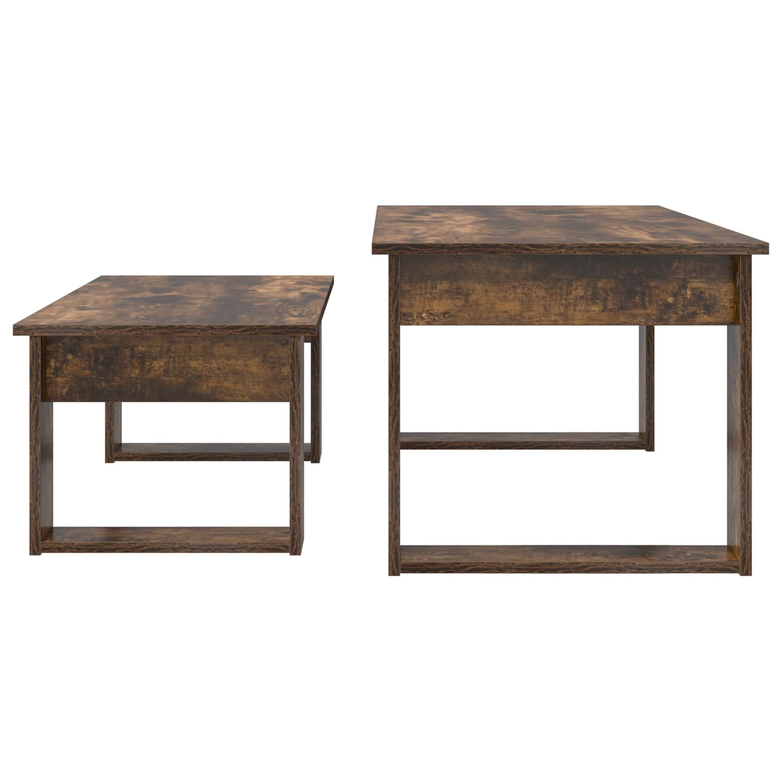 Set di Tavolini da Caffè 2 pcs Rovere fumé Legno multistrato