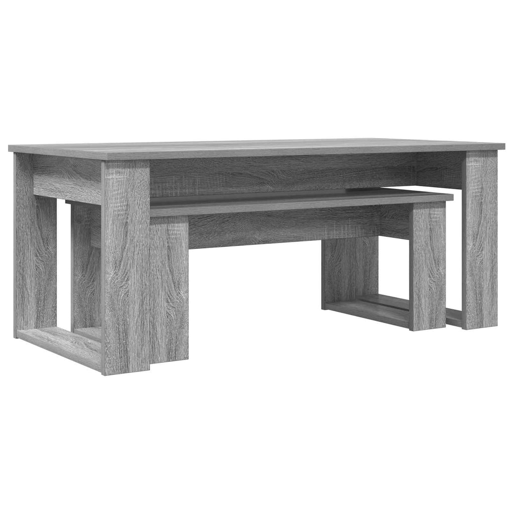 Set di Tavolini da Caffè 2 pcs Grigio Sonoma Legno multistrato