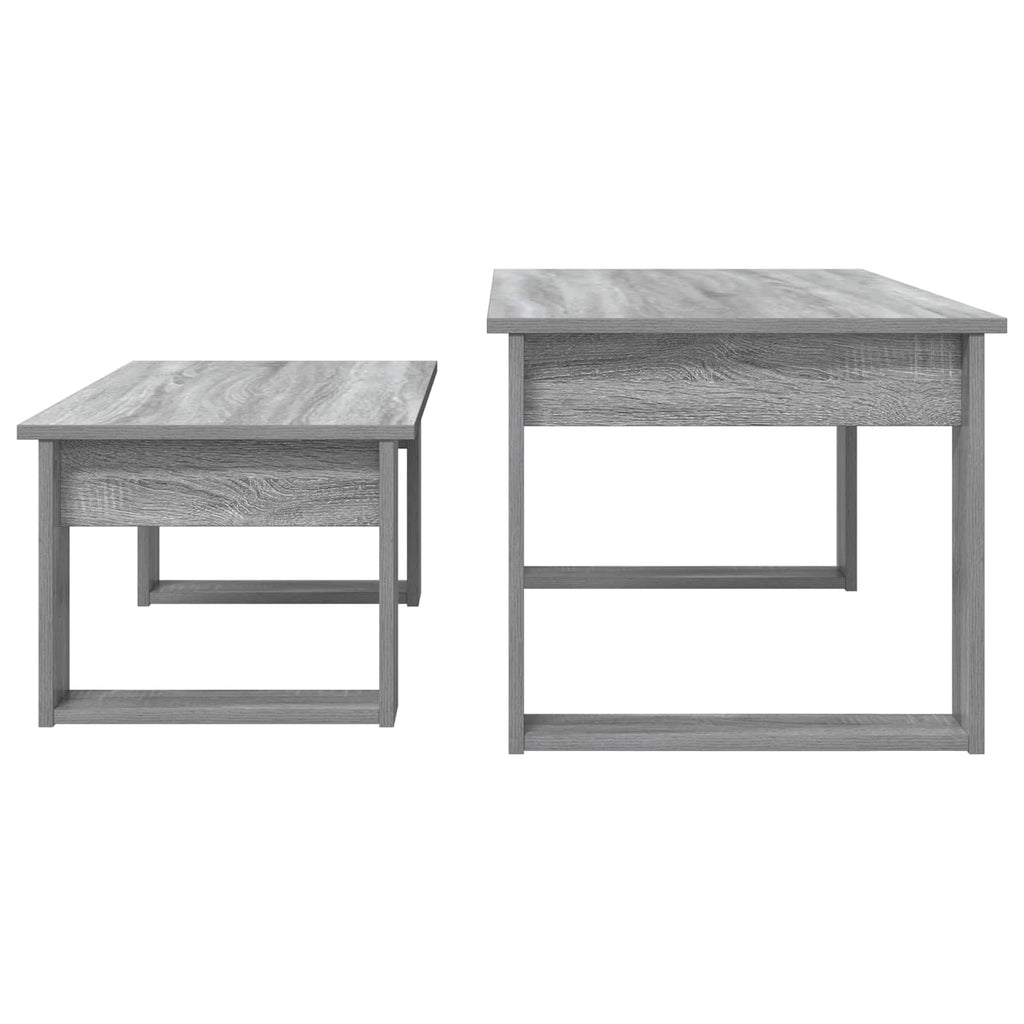 Set di Tavolini da Caffè 2 pcs Grigio Sonoma Legno multistrato