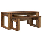 Set di Tavolini da Caffè 2 pcs Legno vecchio Legno multistrato
