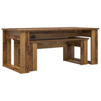 Set di Tavolini da Caffè 2 pcs Legno vecchio Legno multistrato