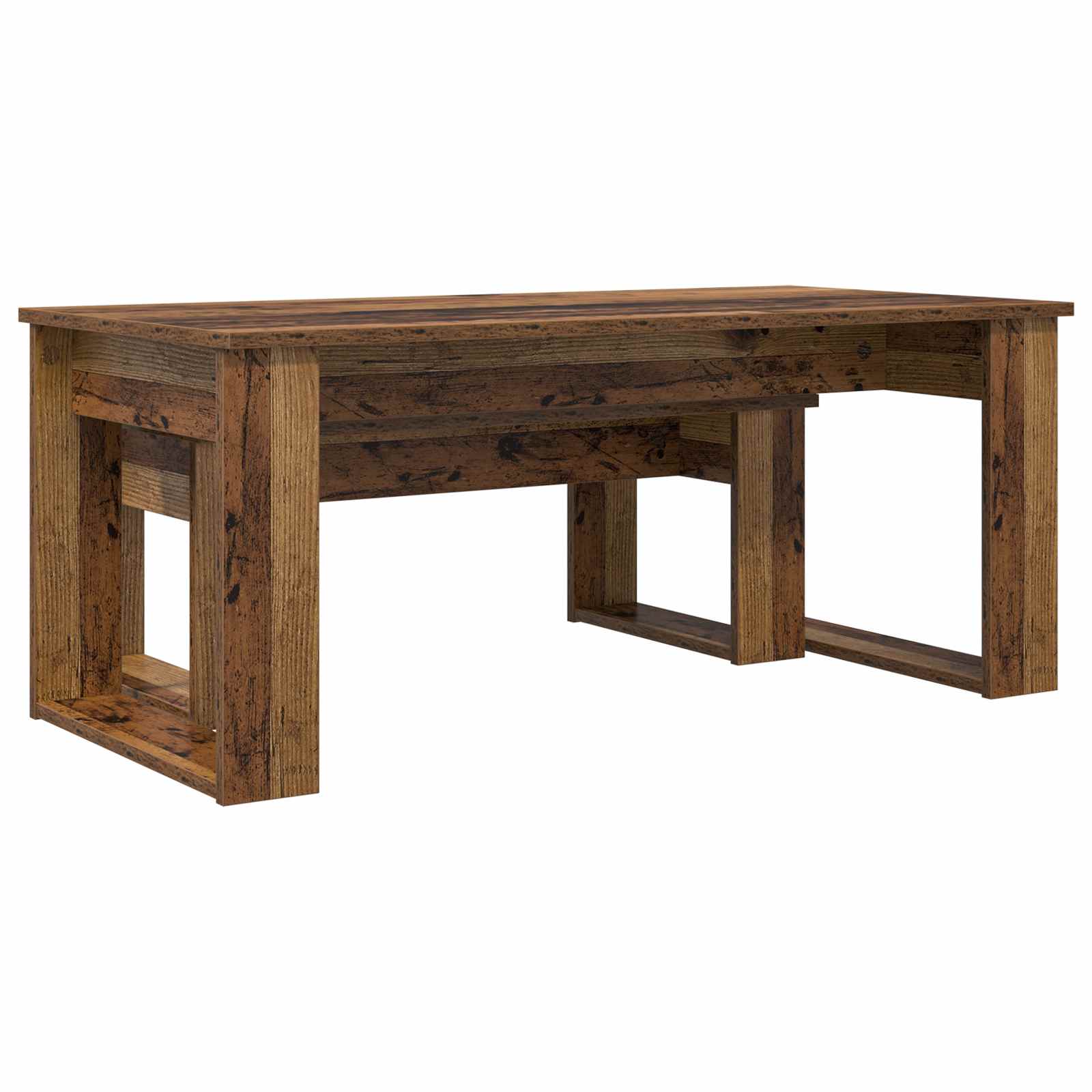 Set di Tavolini da Caffè 2 pcs Legno vecchio Legno multistrato