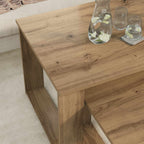 Set di Tavolini da Caffè 2 pcs Rovere artigianale