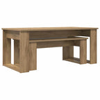 Set di Tavolini da Caffè 2 pcs Rovere artigianale