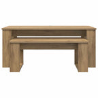 Set di Tavolini da Caffè 2 pcs Rovere artigianale