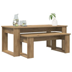 Set di Tavolini da Caffè 2 pcs Rovere artigianale