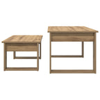 Set di Tavolini da Caffè 2 pcs Rovere artigianale