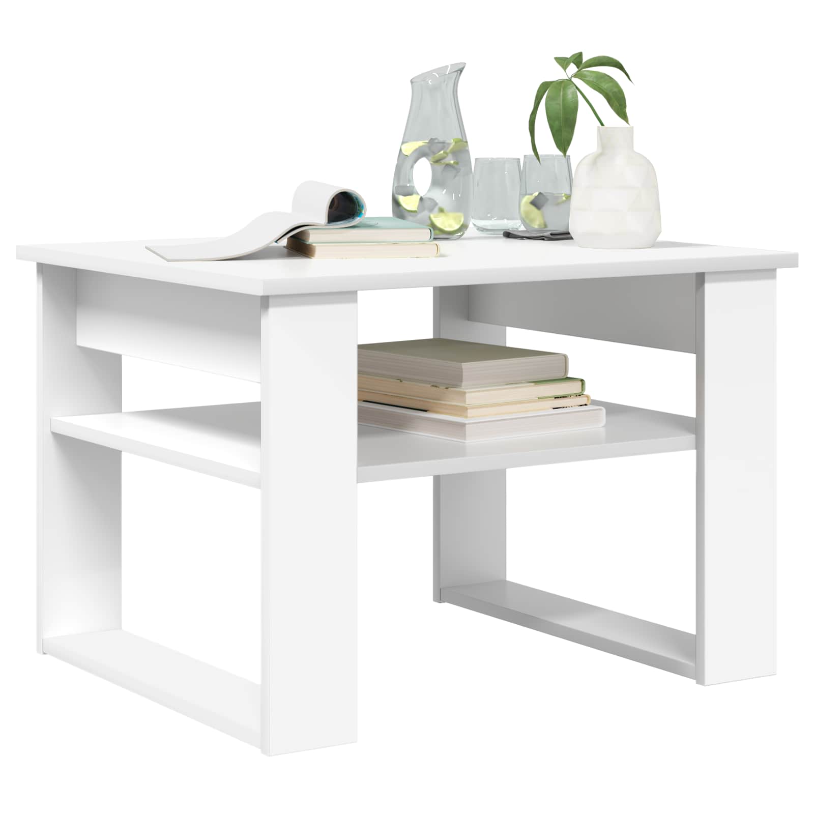 Tavolino da salotto Bianco 64 x 54 x 44 cm Legno multistrato