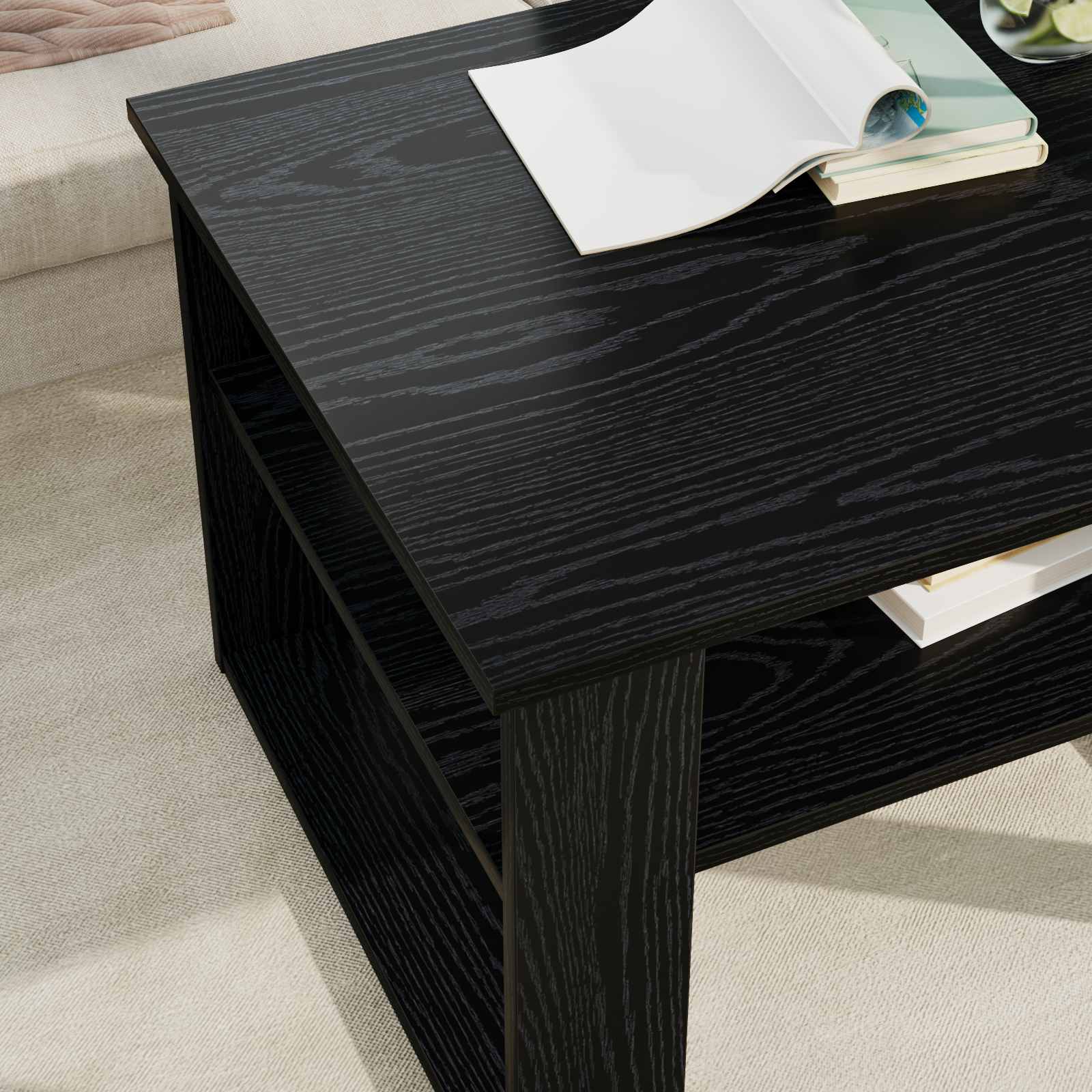 Tavolino da salotto Rovere Nero 64 x 54 x 44 cm