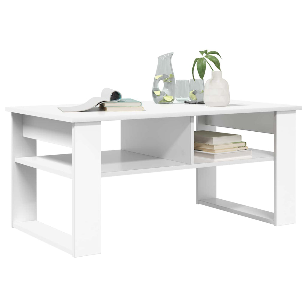 Tavolino da salotto Bianco 96 x 54 x 44 cm Legno multistrato