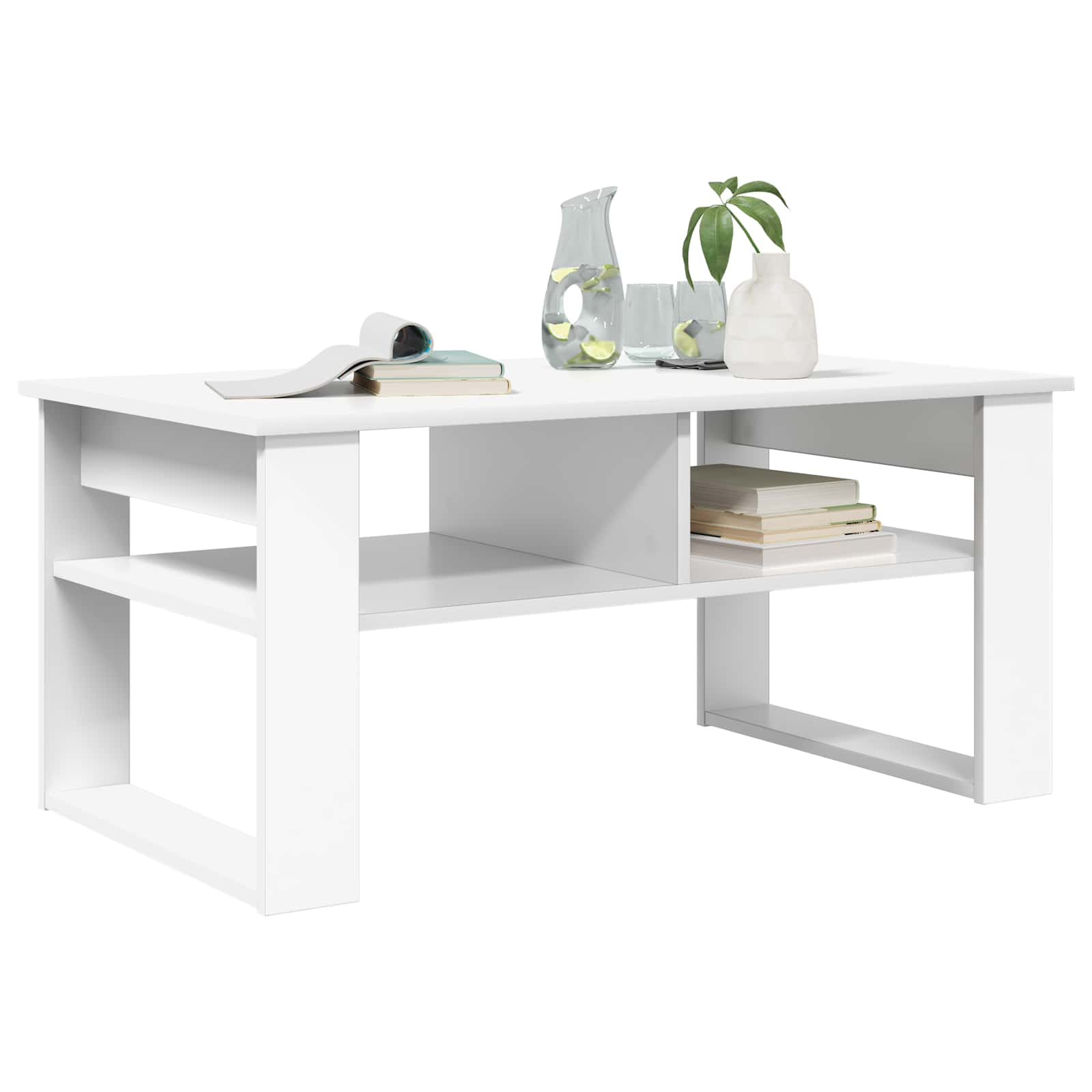 Tavolino da salotto Bianco 96 x 54 x 44 cm Legno multistrato