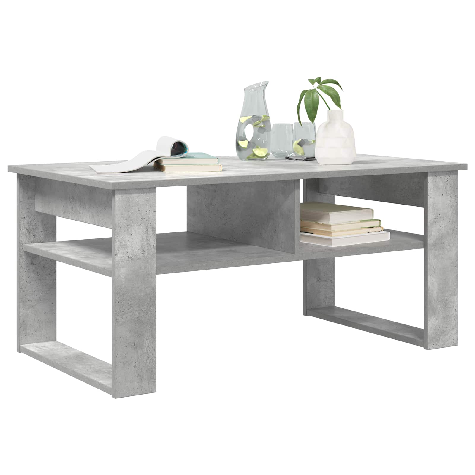 Tavolino da salotto Grigio cemento 96 x 54 x 44 cm