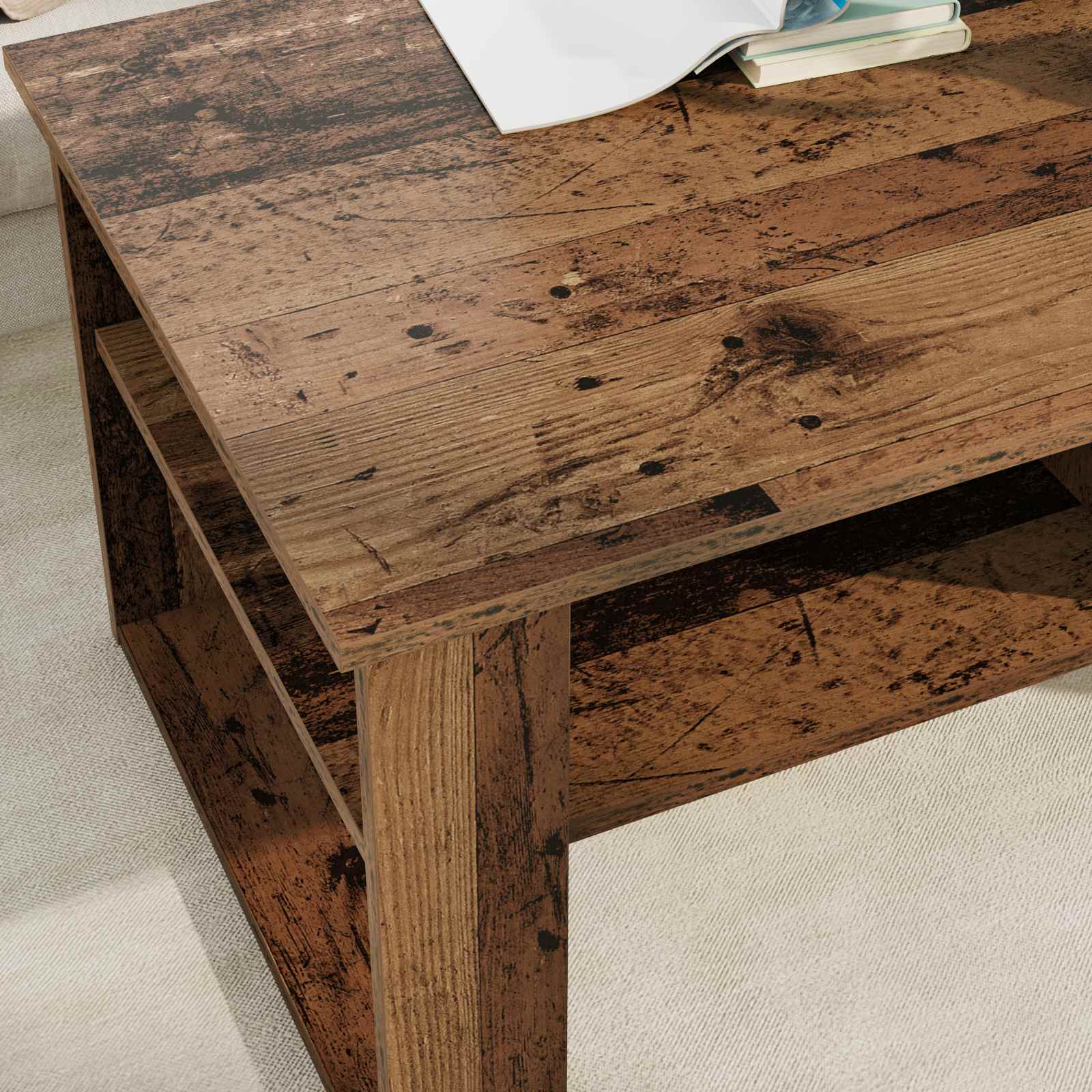 Tavolino da salotto Legno vecchio 96 x 54 x 44 cm