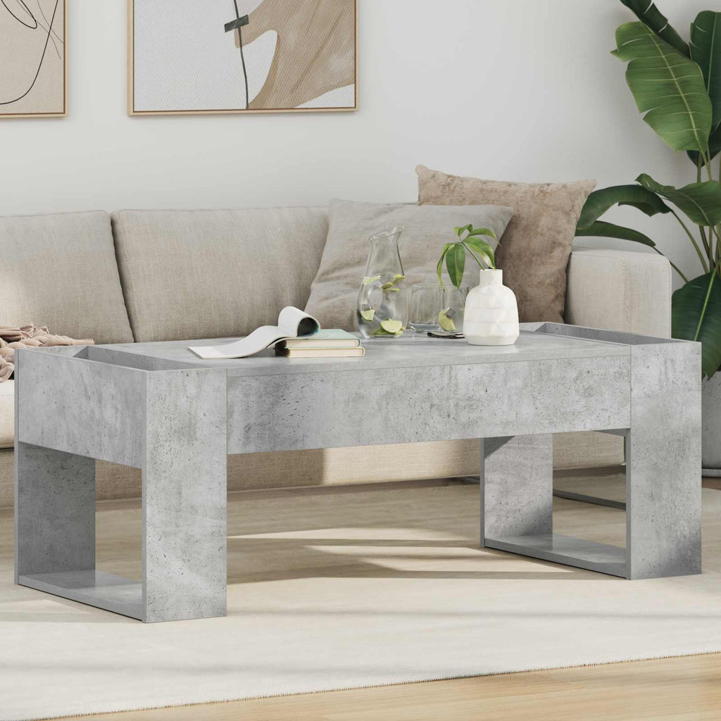 Tavolino da salotto Grigio cemento 110 x 50 x 41 cm