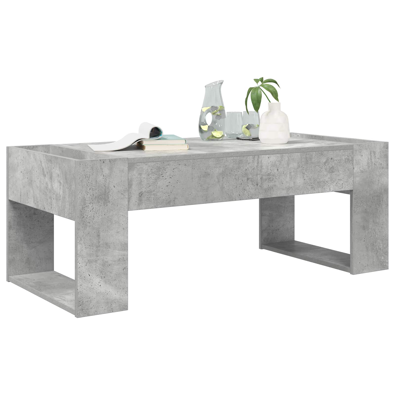 Tavolino da salotto Grigio cemento 110 x 50 x 41 cm