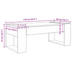Tavolino da salotto Legno vecchio 110 x 50 x 41 cm
