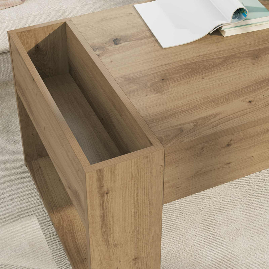 Tavolino da salotto Rovere artigianale 110 x 50 x 41 cm