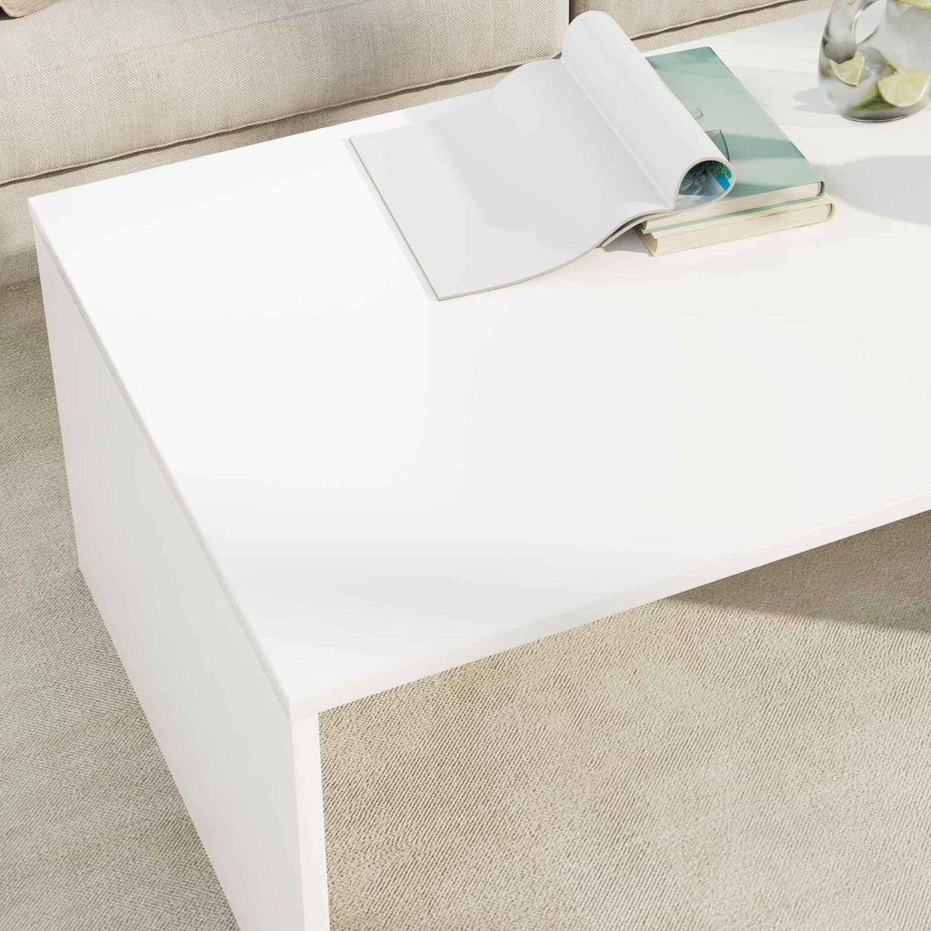Tavolino da salotto Bianco 95 x 50 x 34 cm Legno multistrato