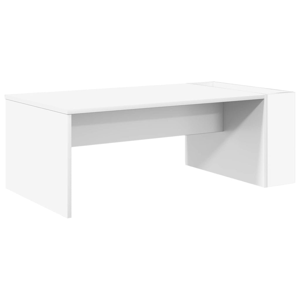 Tavolino da salotto Bianco 95 x 50 x 34 cm Legno multistrato