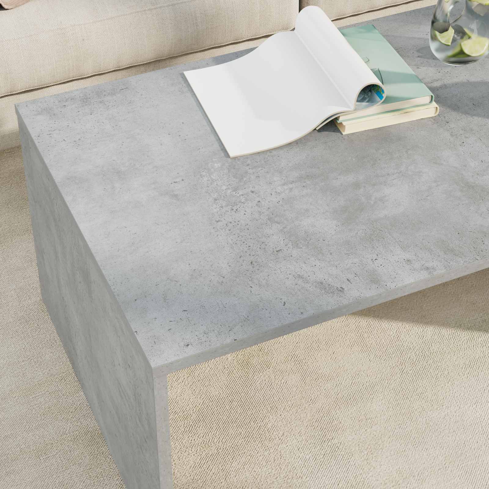Tavolino da salotto Grigio cemento 95 x 50 x 34 cm
