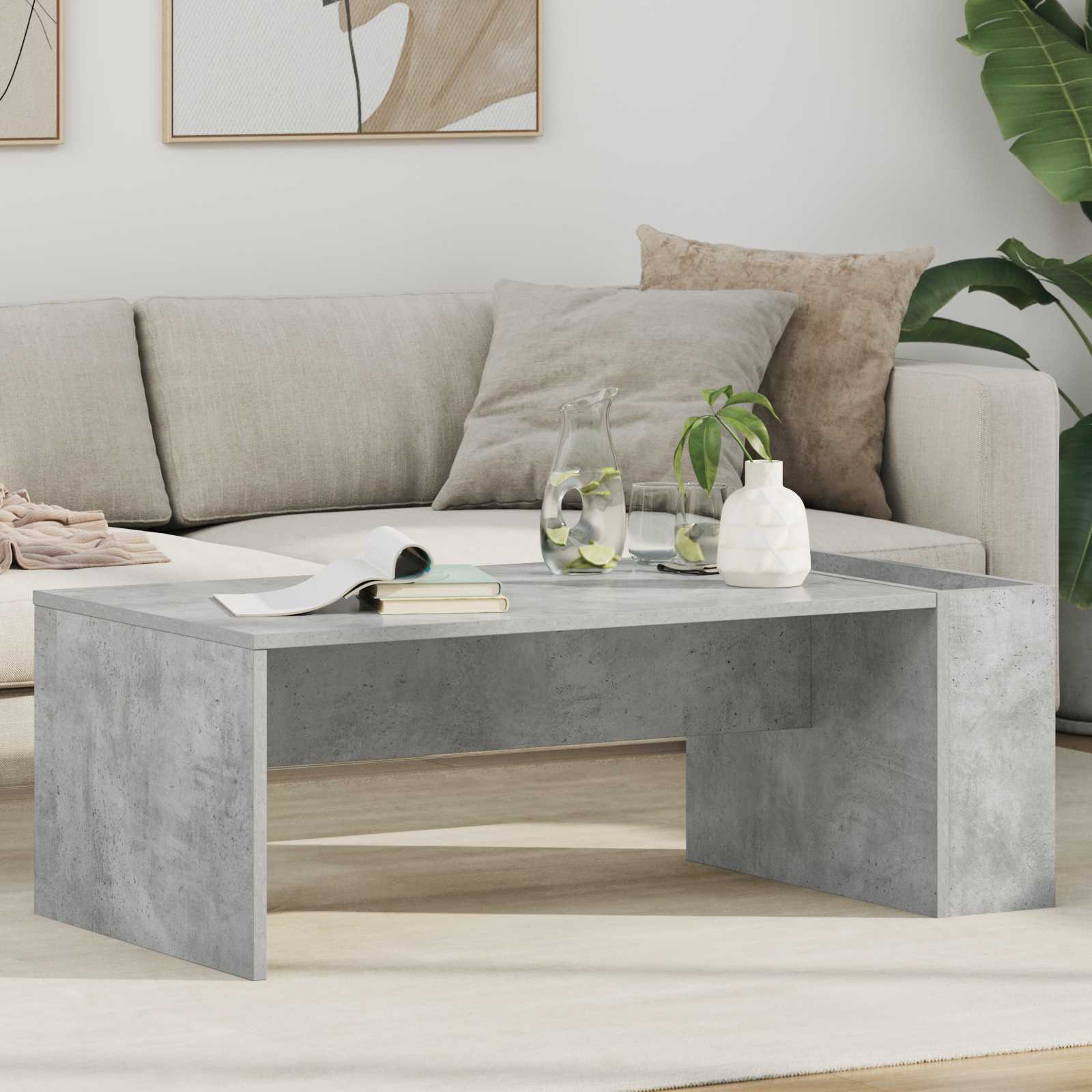 Tavolino da salotto Grigio cemento 95 x 50 x 34 cm