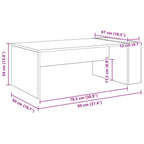 Tavolino da salotto Legno vecchio 95 x 50 x 34 cm