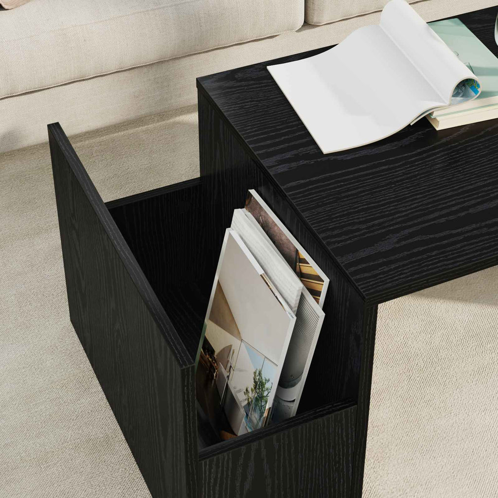 Tavolino da salotto Rovere Nero 90 x 45 x 35 cm