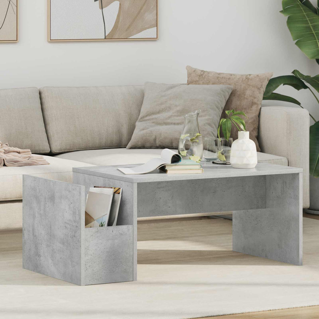 Tavolino da salotto Grigio cemento 90 x 45 x 35 cm